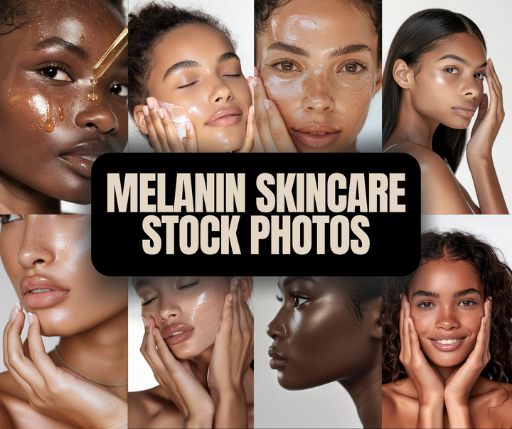 50 Melanin Skincare Stock Photos