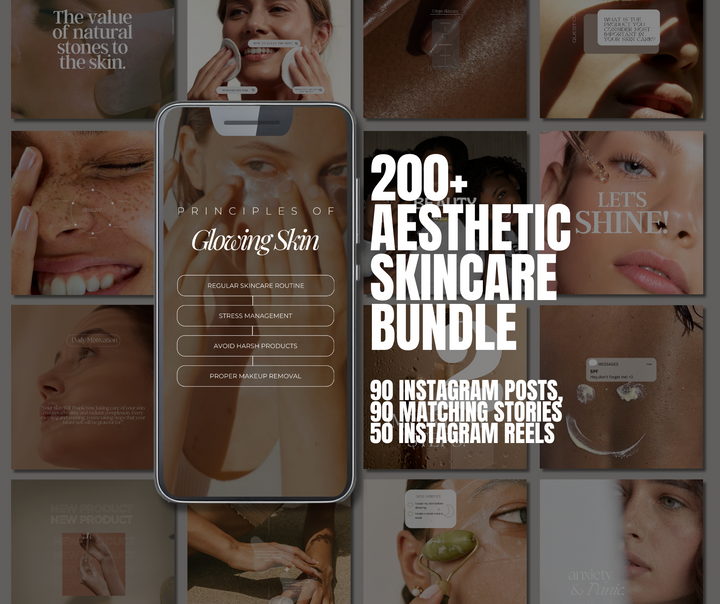 200+ Aesthetic Skincare Bundle