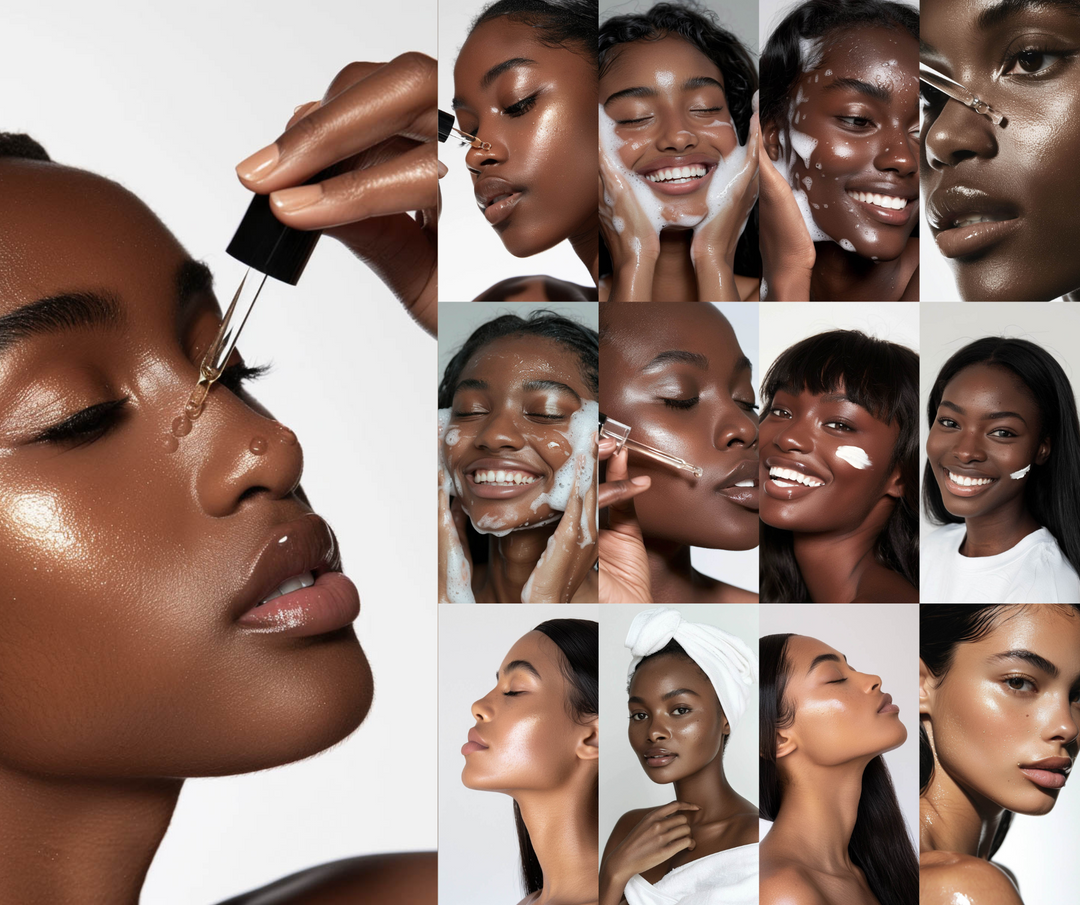 50 Melanin Skincare Stock Photos