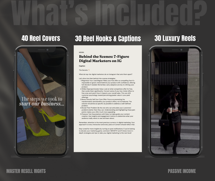 Vol 2. Instagram Reels, Hooks, Captions & Reel Covers