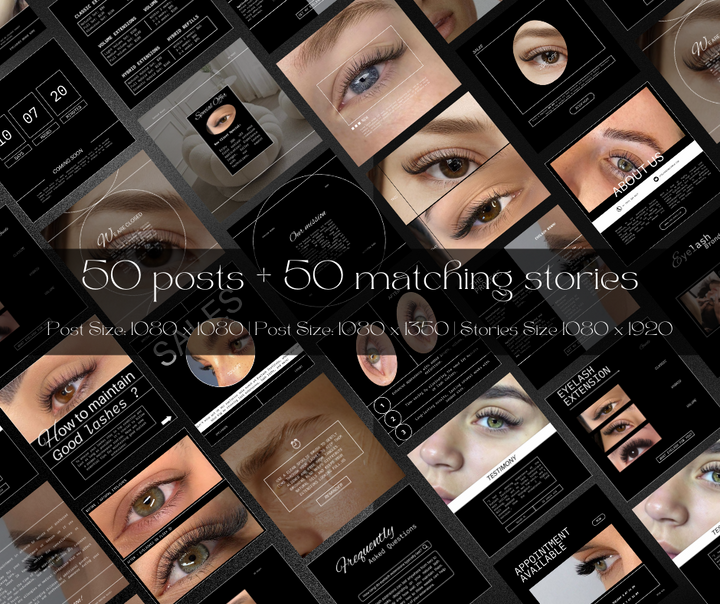 100 Lash Artist Instagram Bundle