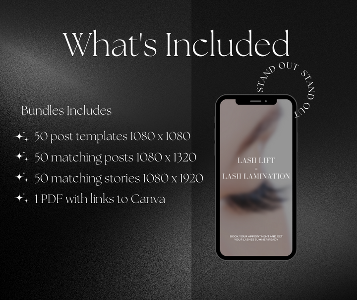 100 Lash Artist Instagram Bundle