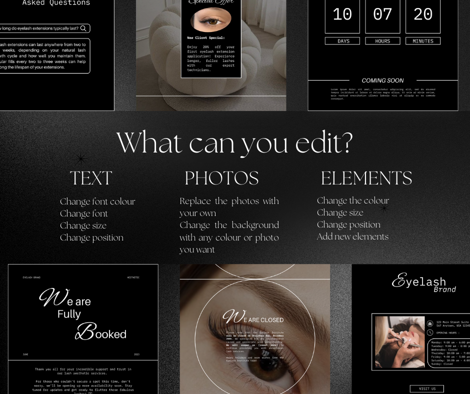 100 Lash Artist Instagram Bundle