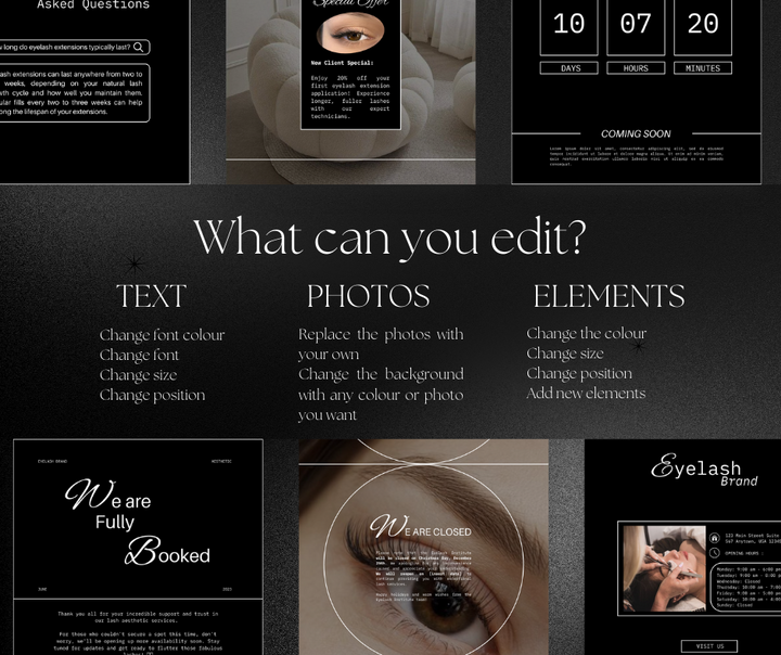 100 Lash Artist Instagram Bundle