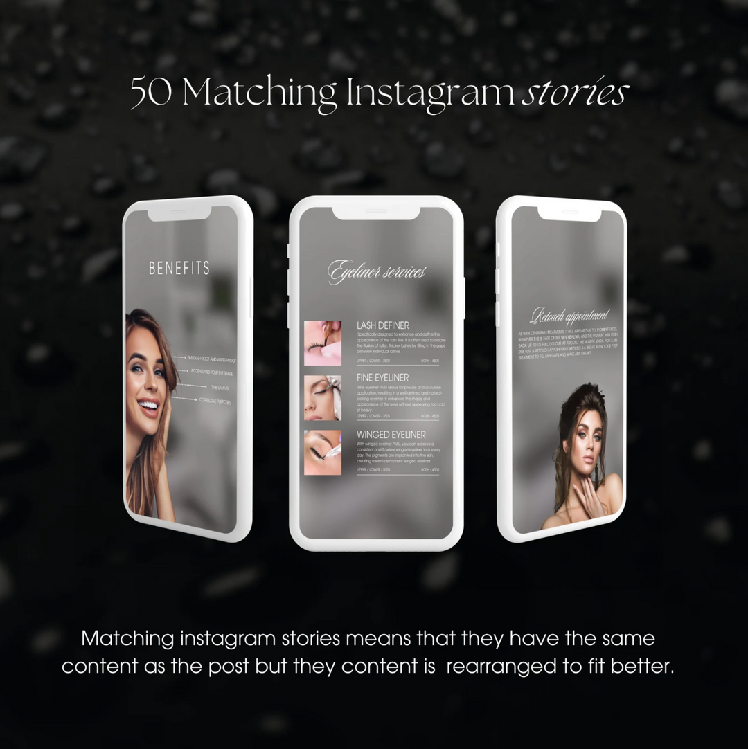 100 Eyeliner PMU Instagram Bundle